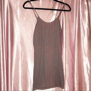 Forever 21 Red & White Stripped Backless Dress